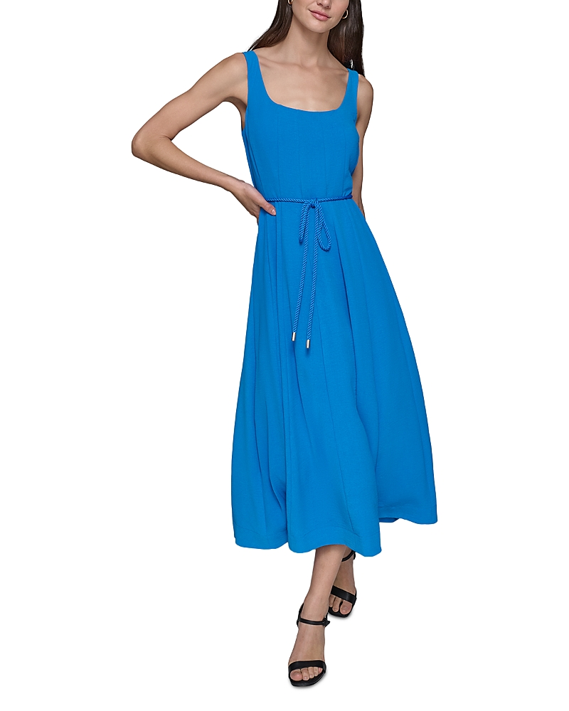 Shop Karl Lagerfeld A Line Midi Dress In French Blue
