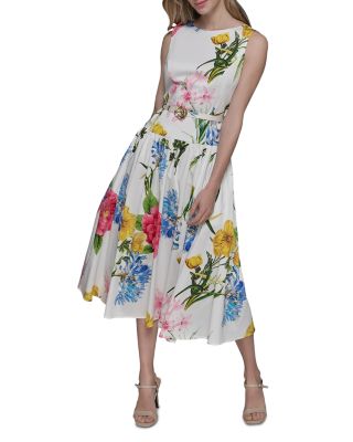 Printed A Line Dress