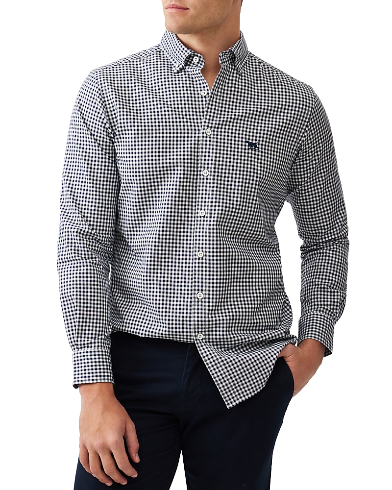 Rodd & Gunn Gunn Check Oxford Long Sleeve Slim Fit Shirt In Ink