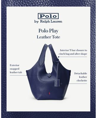 Polo Ralph Lauren Polo Play Medium Leather Tote | Bloomingdale's