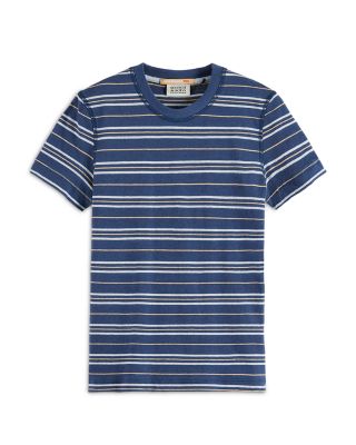 Scotch & Soda - Boys' Relaxed Fit Yard Dyed Striped Tee - Little Kid, Big Kid