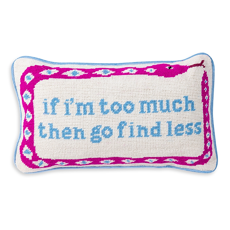 Furbish Studio Go Find Less Needlepoint Decorative Pillow
