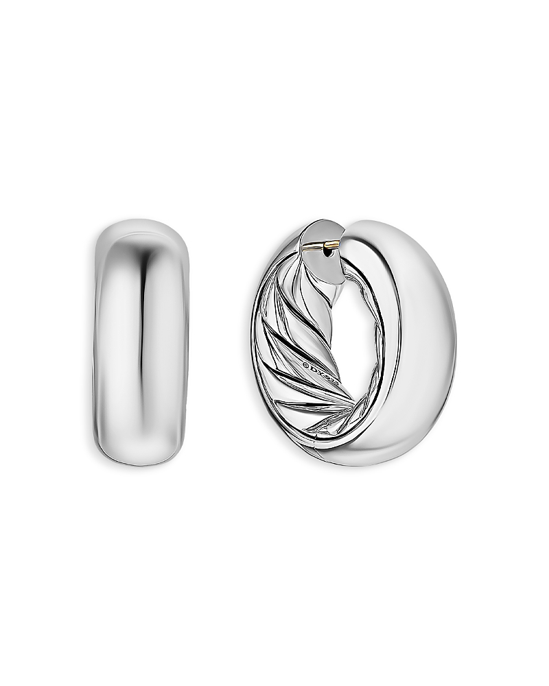 David Yurman Dy Mercer Hoop Earrings in Sterling Silver, 9mm
