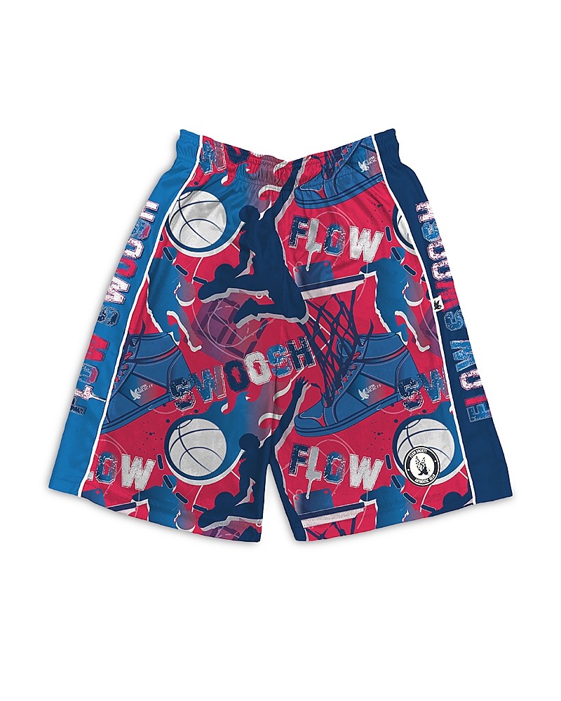 Flow Society Boys' Flow Swoosh Shorts - Big Kid In Blue/red