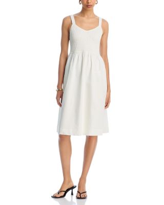 STEVE MADDEN - Fleur Smocked Scoop Neck Dress