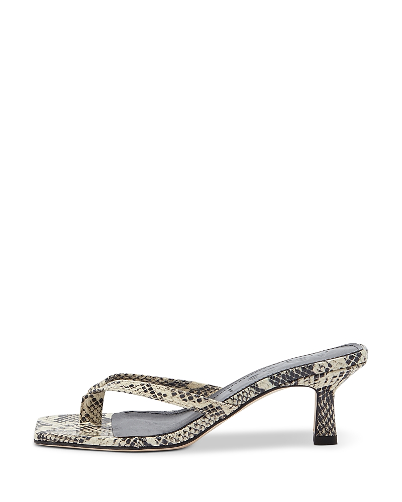 Aeyde 55mm Wilma Snake Printed Leather Sandals In Creamy