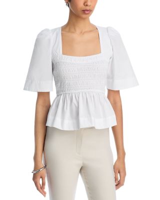 STEVE MADDEN - Orion Smocked Peplum Top