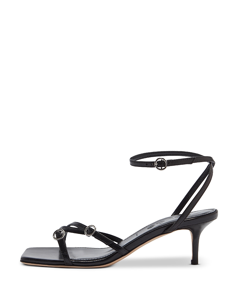 Aeyde Nappa Leather Sandals With Pointed Toe In Black