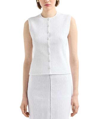Emporio Armani - Textured Ottoman Jersey Full Zip Vest