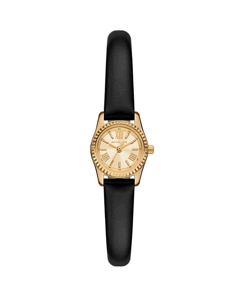 Michael Kors Micro Kensington Watch, 19mm In Gold/black