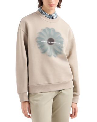 Emporio Armani - Flower Logo Fleece Sweatshirt