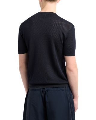 Knit Jacquard Short Sleeve Sweater