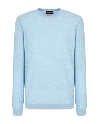 Virgin Wool Basketweave Motif Sweater