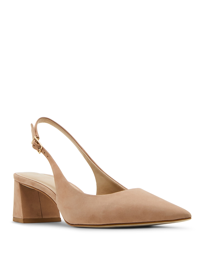 Steve Madden Robyn Pointed Toe Slingback Pump In Tan Nubuck
