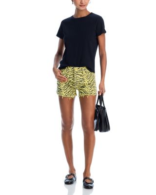The Rocky Tomcat Kick Fray High Rise Denim Shorts  