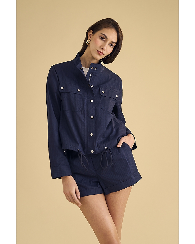 1.state Long Sleeve Snap Front Jacket