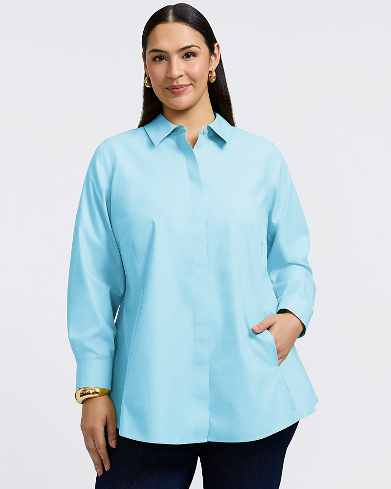 Foxcroft Plus Cici Non Iron Tunic Top