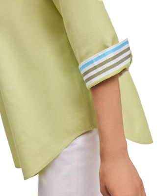 Margie 3/4 Sleeved Pinpoint Oxford Shirt