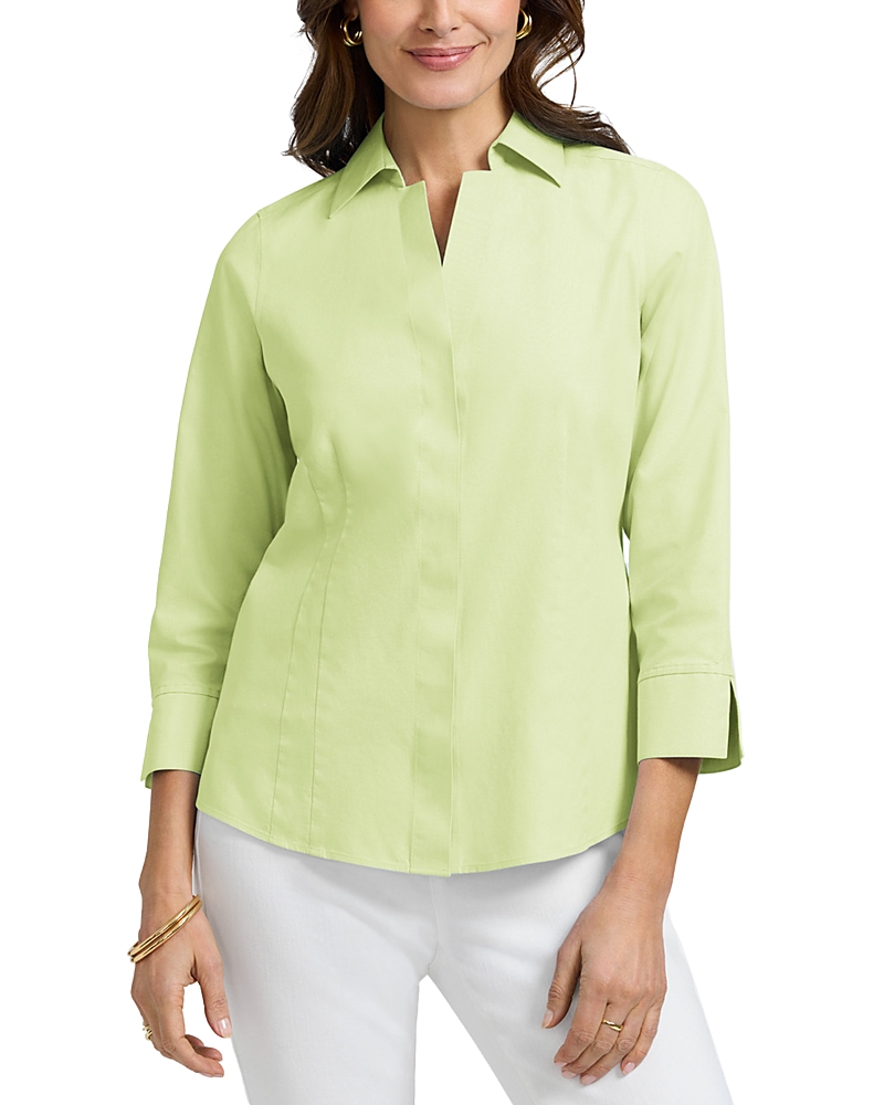 FOXCROFT TAYLOR NON-IRON BUTTON-DOWN TOP