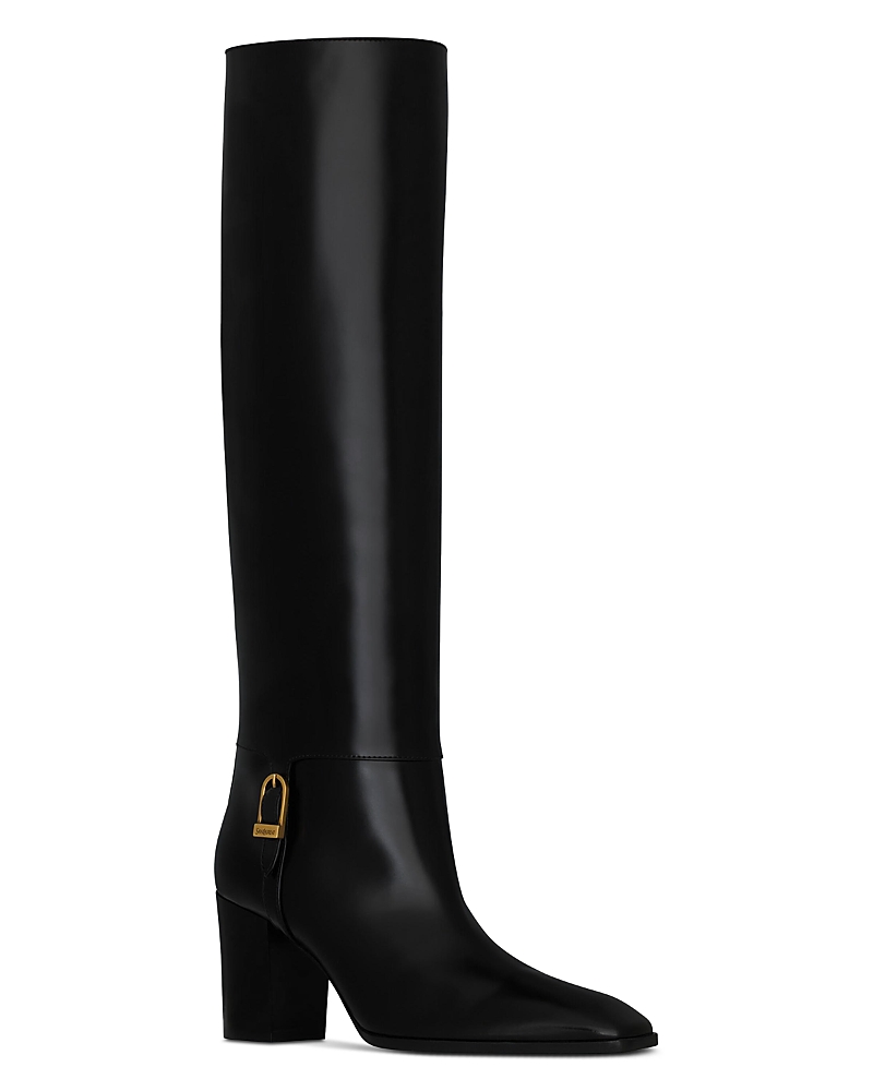 Saint Laurent Women's Julia Mid Heel Knee-High Boots