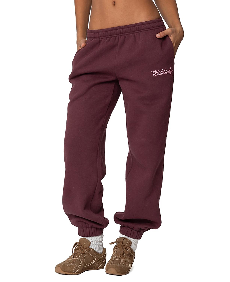 EDIKTED SASHA BOW DETAIL SWEATPANTS