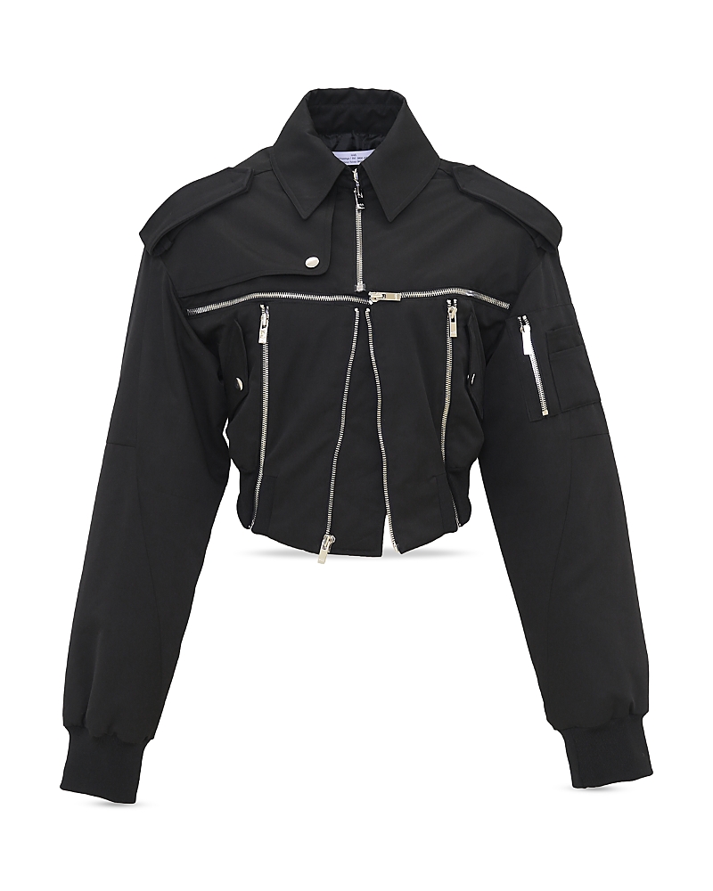 Shop Rokh Broken Harrington Jacket In Black