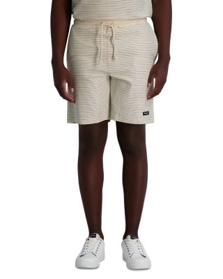 KARL LAGERFELD PARIS - Textured Stripe 8" Shorts