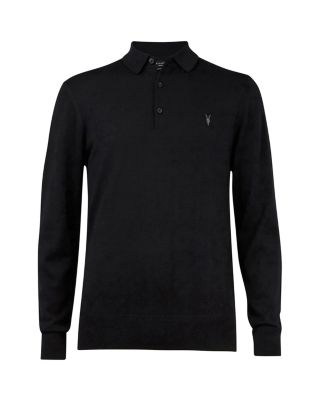 Mode Regular Fit Merino Wool Long Sleeve Polo Sweater