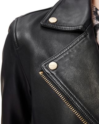 Dalby Slim Fit Leather Biker Jacket
