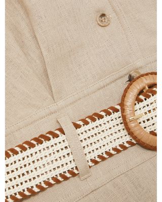 Annie Belted Linen Dress
