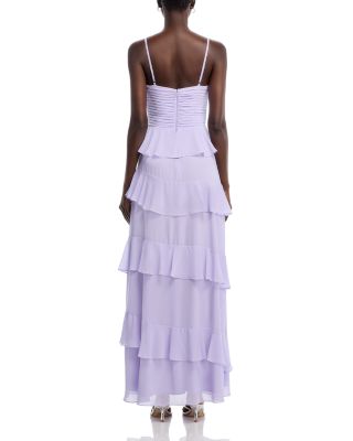 Chiffon Tiered Ruffled Dress - Exclusive