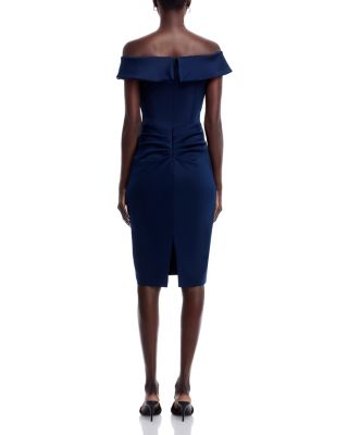 Off The Shoulder Ruched Dress - Exclusive 