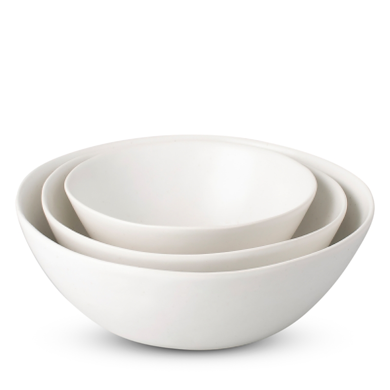 Fable 3 Piece Nested Serving Bowls In White