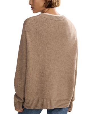 Oversized Cashmere Crewneck Pullover Sweater