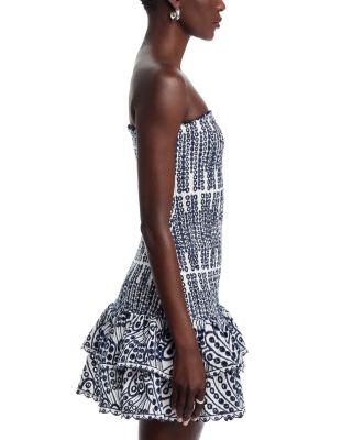 Embroidered Eyelet Lace Mini Dress - Exclusive