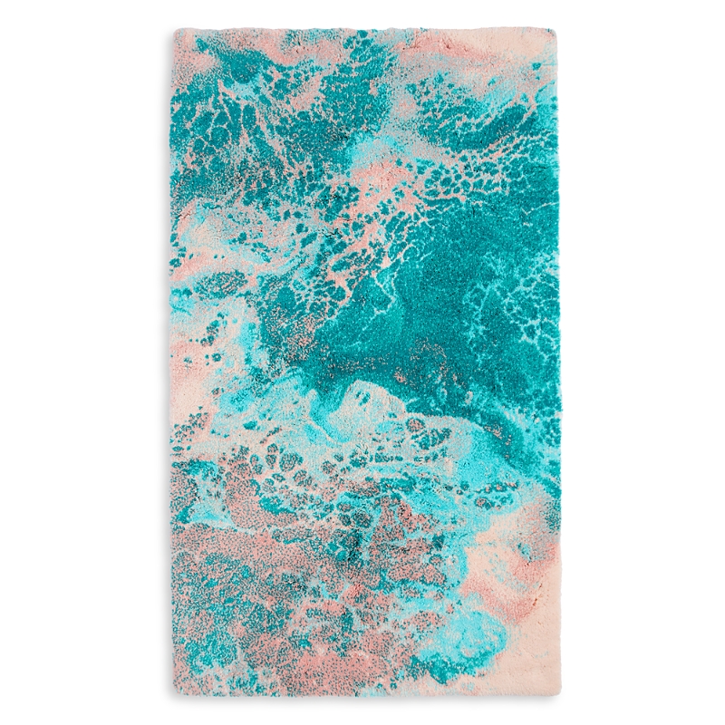 Shop Abyss Corse Bath Rug - Exclusive In Turquoise Multi