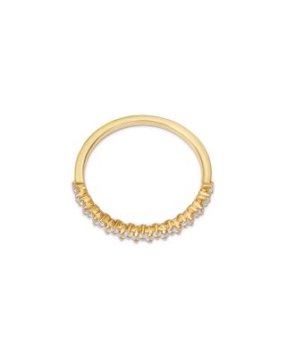 Diamond Double Row Band in 14K Yellow Gold, 0.25 tcw
