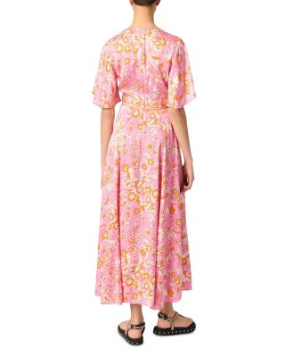 Patterned Flowing Maxi Dress