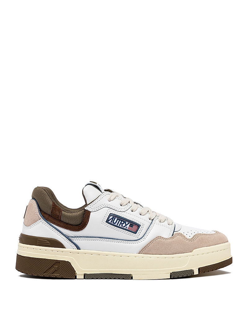Autry Low-top Sneakers With Textured Panels And Cushioned Sole In White Green