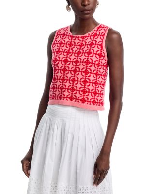 Area Stars - Cropped Patterned Top