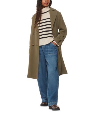 Wool Striped Turtleneck Sweater