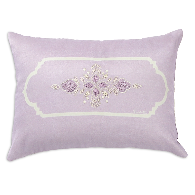 Vvyom Amethyst Embroidered Accent Cushion, 13 X 20 In Purple
