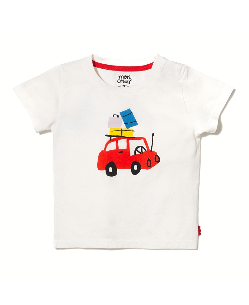 Mon Coeur Unisex Recycled Cotton Roadtrip T-shirt - Baby In Natural/print