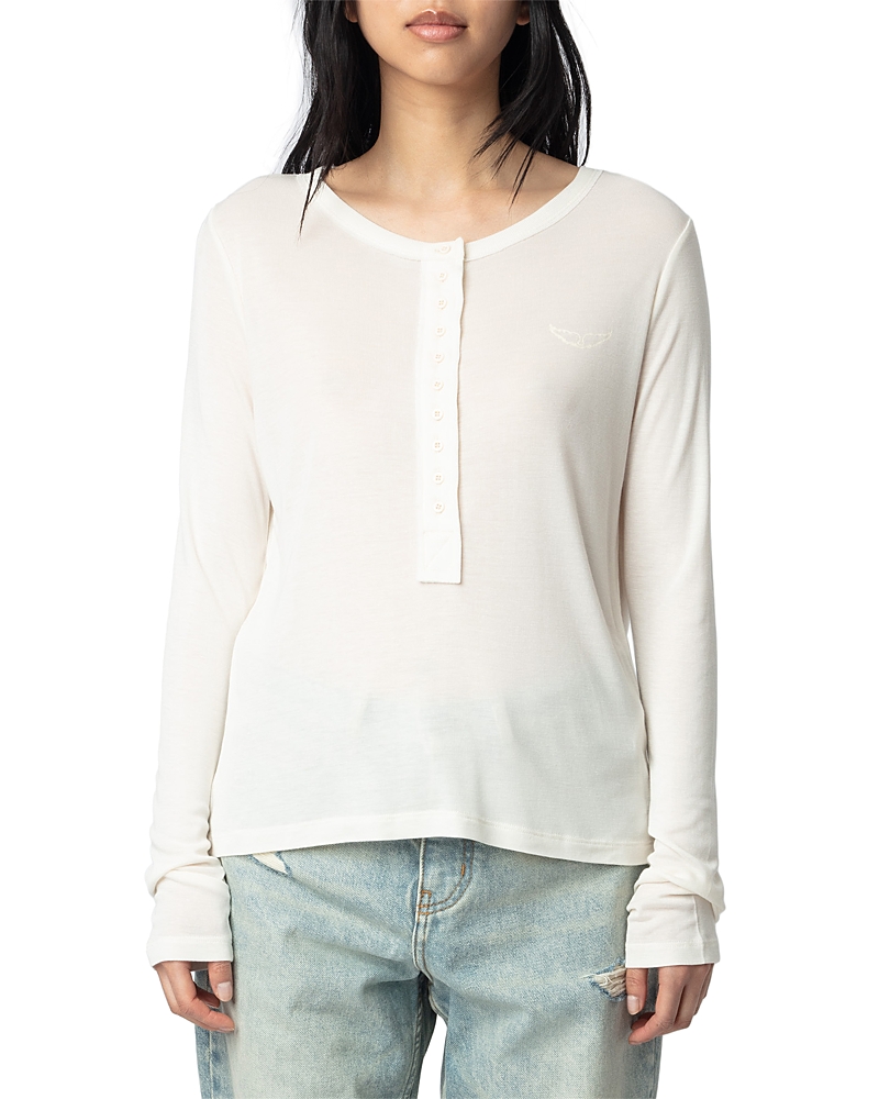 Shop Zadig & Voltaire Blair Wings Tee In Ecru