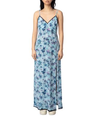 Zadig & Voltaire - Ramelil Sunset Palm Mist Silk Dress