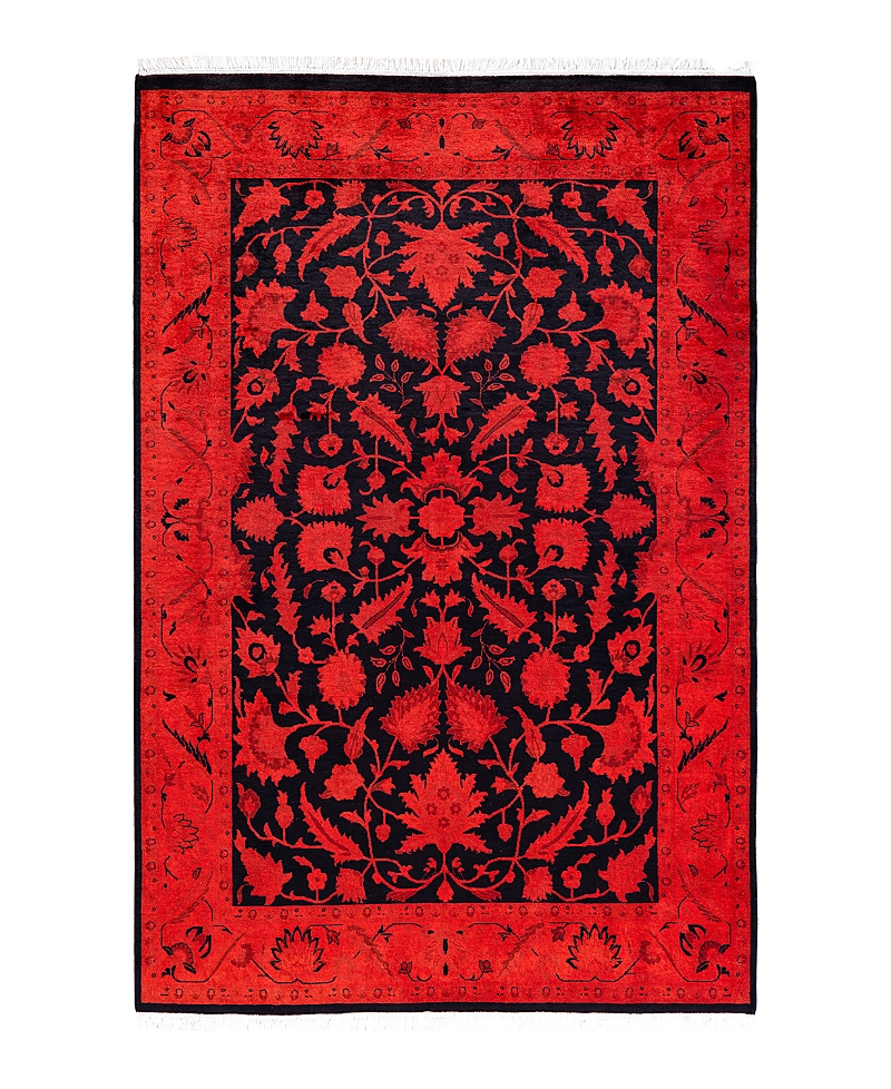 Bloomingdale's Fine Vibrance M1452 Area Rug, 4'1 X 6'1 In Orange