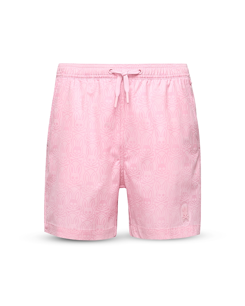 Shop Psycho Bunny Unisex Samos Hydrochromic Printed Swim Shorts - Big Kid In Romance Rose