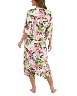 Polynesian Kimono Swim Cover-Up