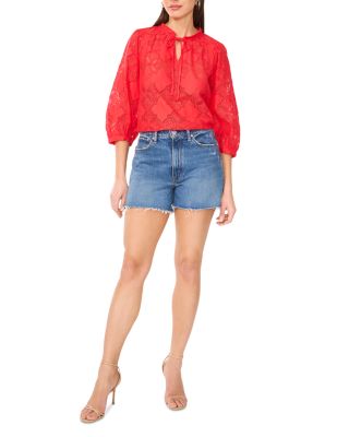 Split Neck Peasant Top