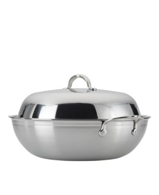 Hestan ProBond® Forged 14" Professional Clad Stainless Steel Wok with Dome Lid | Bloomingdale's Home Kitchen